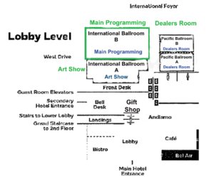 Loscon 51 - Hilton Hotel Map - Lobby Level